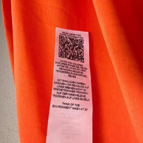 NWT ASOS Coral Orange Mesh Overlay Empire Waist Skater Maxi Dress 14 - Picture 9 of 13